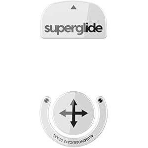 Superglide(Type S) マウスソール for Logicool Gpro X Superlight マウスフィート [ 強化ガラス素材 ラウンドエッヂ加工 高耐久 超低摩擦 Super Smooth ] - White