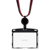 オープン工業 吊り下げ名札 アーバンスタイル 名札 カードホルダー ネームホルダー リール IDカード 名刺サイズ ハードケース 1枚 ブラック 黒 NU-4P-BK