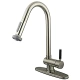 Kingston Brass Gourmetier GS8888DKL Kaiser 8-Inch Center Single Lever Handle Kitchen Faucet with Pul