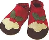 Daisy Roots Christmas Pudding Shoes Soft Leather (Size 6-12 months) by Daisy Roots