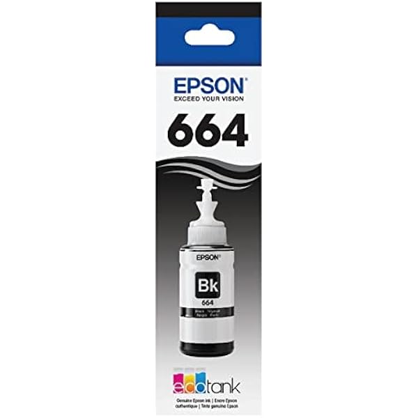 Epson T664120 EcoTank Black Ink Bottle: Ink Cartridges: Amazon.com.au