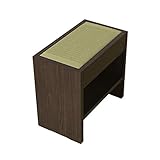 こうひん 日本製 和風畳椅子 和風スツール『セディア スレンダー』 幅41cm 奥行24cm 高さ38cm 旅館や飲食店の待合スペースの椅子として【荷物置き付き・組立済】 (畳：和紙表 銀白色・縁付／フレーム：ブラウン)