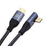 NFHK USB-C 240W Type-C ケーブル 480Mbps 48V 5A ロープロファイル アングル 90度対応 USB2.0 100W 充電 ノートパソコン タブレット スマホ 200cm