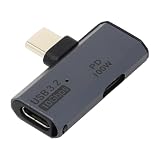 アイネックス USBアダプタ Cオス - Cメス 横L型 10Gbps PD100Wポート付 ADV-132