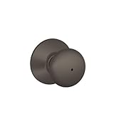 Schlage F40-PLY-613-CAM Oil Rubbed Bronze Privacy Plymouth Style Knob with Camelot Rose by Schlage L