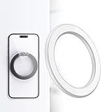 壁掛け 磁力スマホ壁ホルダー 強力粘着マグネットステッカーMag safe対応 | 車・お風呂・キッチン・浴室・オフィス用 スマホ壁掛け幅広い互換性 (白)