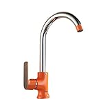 SONONIA 真鍮製　洗面所　キッチン　蛇口　精密　錆びない　クリーニング簡単　0.05〜1.2MPa　全４色 - オレンジ