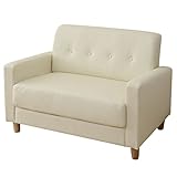 山善(YAMAZEN) コンパクトアームソファ(幅101) アイボリー(合皮) KDS-100B(IV)P