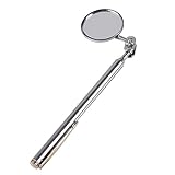 調整可能　角度隠し　隠し領域用伸縮自在伸縮検査ラウンドミラー　バーの長さ：14.5-56.5cm（30mmミラー）