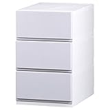 リブウェル(Livewell) 日本製 彩 -Irodori- チェスト 簡易組み立て式 (ライトグレー, 35cm幅 3段)