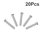 OUNONA ねじ　マシンのネジ　チーズヘッドネジ　溝のネジ　フラットヘッド　ステンレススチール　20ピース（スライバー）
