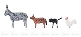 およそ 1.2 cm の鉱石山のブレーメン都市音楽家の緩い高さのリング回された動物は家畜木を動物リング回しました