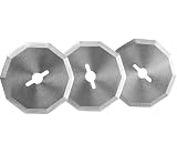 Wolfride ロータリーカッター替刃直径41ｍｍ 電動シザー交換用ブレード 交換用ロータリーブレード ミシン目ロータリー 十角形 回転 カッター替刃 電動カッター用 3枚入り