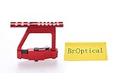 Broptical メタリックレッド AK 用 QDマウント マウントベース サイドレイル サバゲー サバイバル カスタム 赤 マルイ VFC WE G&Gなど