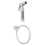 GRALARA2セット　お買い得　タオル　ラック　ホルダー　壁掛け　タオルハンガー　シルバー　と　ビデットスプレー　蛇口　ドゥシェ　ミキサー　タップ