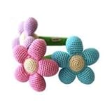 有機ベビーRattle花 – Toy Flower Teether 1パープル