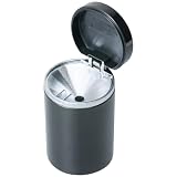 セイワ(SEIWA) 車内用品 缶 灰皿 缶アッシュ2 WA151 ブラック 自然消火 タバコホルダー付き ポイ入れOK カー用品