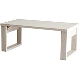 ライフスタイリングショップ ローテーブル 折れ脚 木製 天然木 オフホワイト 幅90cm LS-998OWH