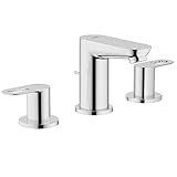 Grohe 20 225 BauLoop Widespreadバスルーム蛇口with SilkMove、Watercareテック、 .375 クローム 20225000 1