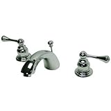 Kingston Brass KB3941BL Two Handle 4 in. to 8 in. Mini Widespread Lavatory Faucet with Retail Pop-up