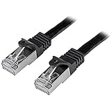 StarTech.com カテゴリ6 LANケーブル 5m ブラック ツメ折れ防止RJ45コネクタ S/FTP(2重シールドツイストペア)ケーブル N6SPAT5MBK