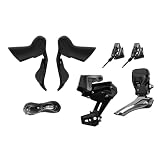 ジェネリック WheelTop EDS TX ロードバイク カーボンファイバー 油圧ディスクブレーキ 電子グループセット 7s-13s 電子シフター フロントとリア ディレイラー キャリパー (カーボンファイバーディスク TX-RA7000-GS)、ワンサイズ、ブラック