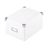 ふた付き収納ボックス カラーボックスの整理にも 折りたたみストレージボックス 〔M〕 シュガーホワイト