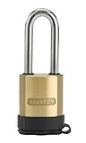 Stanley Hardware CD8822 50-mm All-Weather Solid Brass Security Lock, 2.5-Inch Shackle, Brass Finishe