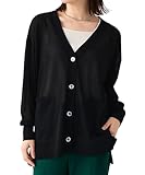 [CROSS FUNCTION] カーディガン レディース シアー Vネック オーバーサイズ 接触冷感 3サイズ ブラック L