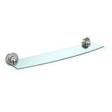 Allied Brass P1033/24-SCH 18 x 5 Glass Shelf Satin Nickel [並行輸入品]