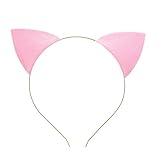 ヘアバンド　ヘアアクセサリー　子供用　女の子　赤ちゃん　猫の耳　8色　可愛い　誕生日　プレゼント　写真撮影 (ピンク)