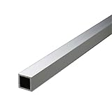 e-kanamono アルミ角パイプ 1.0x19x19x4000mm(2M+2M) アルマイトシルバー