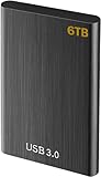 外付けHDD 2TB/4TB/6TB/8TB容量 USB3.0高速転送 2.5インチ超薄型外付けHDDポータブルハードディスク (6TB)