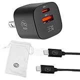 (nb) 33W 急速 充電器 Type-C 2ポート (USB-C*1/USB-A*1) 30W PD PPS GaN iPhone16/15/14/MacBook/iPad/Galaxy/Androidその他USB-C機器対応 PSE適合 国内メーカー MAX33CA-mini（ブラック）＋Type-Cケーブル(2m) セット