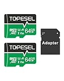 TOPESEL microsdカード 64GB(2個セット)超高速転送 マイクロsdカードSDXC UHS-I U3, A1, V30 メモ