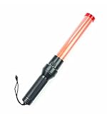 LED 誘導灯 警備灯 合図灯 警備棒 交通整理 点滅棒 点滅 赤 (42cm)