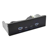 USB 3.2 フロントパネルハブ マルチ USB スロット USB3.2 Type-c スーパースピードポート 3.5 インチオープンベイスペース光学ドライブパネルに適合
