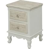 2段キャビネット(収納チェスト) 【ラフィネ】 木製 引き出し収納付き アンティーク調 (インテリア家具) 【完成品】