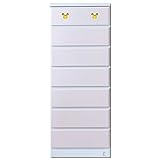 アルファタカバ ディズニー家具新生活にピッタリのカラフルキッズチェストミッキー取っ手付き 60cm幅7段エスターパステルピンク (オレンジ)