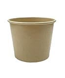 ニッチプラス(Niche Plus)使い捨て 未晒 スープカップ バンブーパルプ (360ml) 電子レンジ対応 耐水 耐油 加工(360ml) 100個入