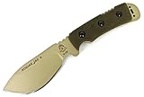TopsナイフKodiak JAC 2固定刃ナイフCoyote TanブレードW /グリーンMicartaハンドルkjac-02
