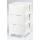 ルームス(ROOM'S) 3段チェスト(幅34×奥行42) ホワイト RM-343WH