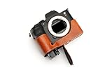 TP Original Sony A7R IV A7R 4 A7R M4 専用 オープナブルタイプ 本革 ボディケース 赤茶色 (底面開閉)