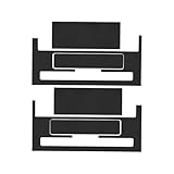 40系 アルファード ヴェルファイア フットサイド キックガード フロントシート下部ボックス用 傷/汚れ防止 内装 インナー プロテクター ブラック (黒) PUレザー 運転席用&助手席用 6枚 [並行輸入品]