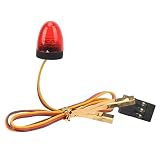 RC警察ライト 5つのライトモードラウンドLED警告灯低消費電力3色1/10RCカー用(赤)
