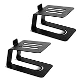 BTtime スピーカースタンド 小型 デスクトップ スピーカースタン ド 卓上 スピーカー台・スタン ド 2台1組 (ブラック)