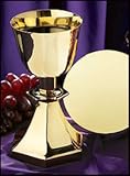 6面ベースChalice and Paten真鍮/ゴールドプレートOz、Diax、Dia Paten