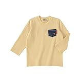 ダブルB(mikihouse) Everyday Double B デニムポケット付き長袖Ｔシャツ (80-130cm) (130cm, 長袖-ベージュ（09）)