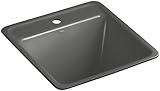 Kohler K-6655-1U-58 Park Falls Undercounter Sink with One-Hole Faucet Drilling, Thunder Grey [並行輸入品]