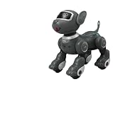 ロボット犬のおもちゃ 子供用 8 9 10 11 12、リモコン犬、子供用ロボット犬 8-12、ペットロボット、電動犬のおもちゃ、ロボット犬、5 6 7 8 9 10 11 12歳 男の子 女の子 ブルー スタントドッグ ロボット犬 ペットロボット ロボットおもちゃ 英語指示 知育玩具 子供 誕生日プレゼント (グレー(音声対話))